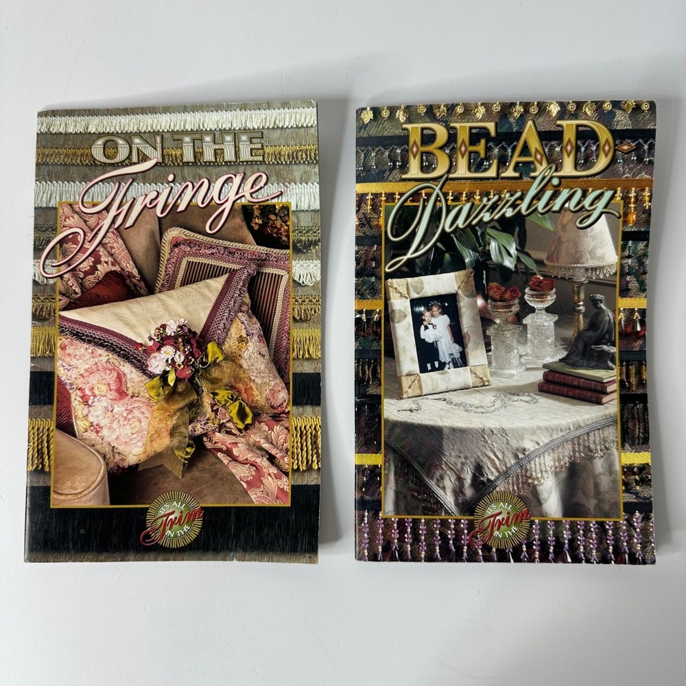 2 Its All in the Trim Booklets On the Fringe & Bead Dazzling Crafting DIY 2003